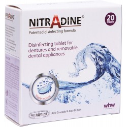 Nitradine Cleaner Disinfecting Tablet for Dentures and removable dental appliances
